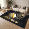 Custom Rug Pittsburgh Penguins Pattern Print Name Text Soft Non‑Slip Floor Carpet for Home Indoor Decoration