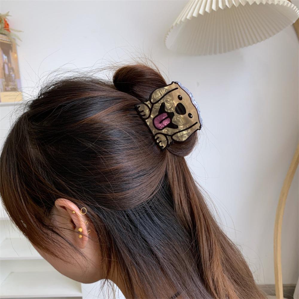 Puppy Cartoon Dog Hair Claw Acrylic Hair Clip Chihuahua Small Shark Clip  Woman