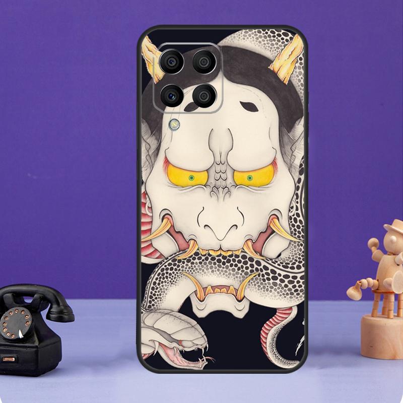 Japanese Hannya Mask Case For Samsung Galaxy M36 M56 M16 M33 M53 M13 M12 M32 M52 M20 M15 M55 M31 M14 M35 M34 M54
