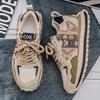 Men's shoes soft-soled low-top Korean version autumn printing trend versatile breathable retro shoes men's popular 2025 new models