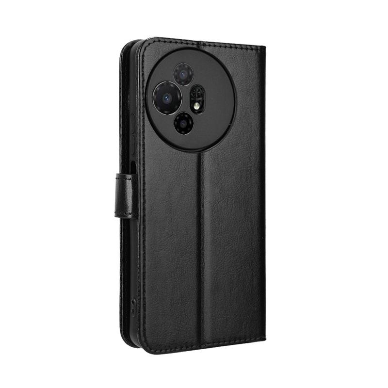 TCL 50 XL 5G Leather Flip Case with Card Holder & Lanyard, Crazy Horse Pattern
