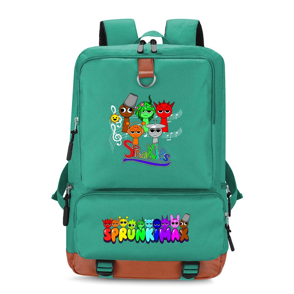 Srunki Backpack Multifunctional Large Capacity Business Backpack Lightweight Burden Reduction Primary and Secondary School Student Bag