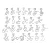 26 English Alphabet Full Diamond Heart Pendant & 13MM Cuban Anklet - Creative Hip-Hop Rapper Jewelry