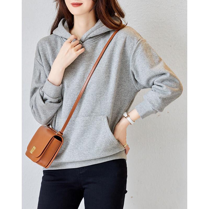 Demana Damen Fleecegefütterter Kapuzenpullover