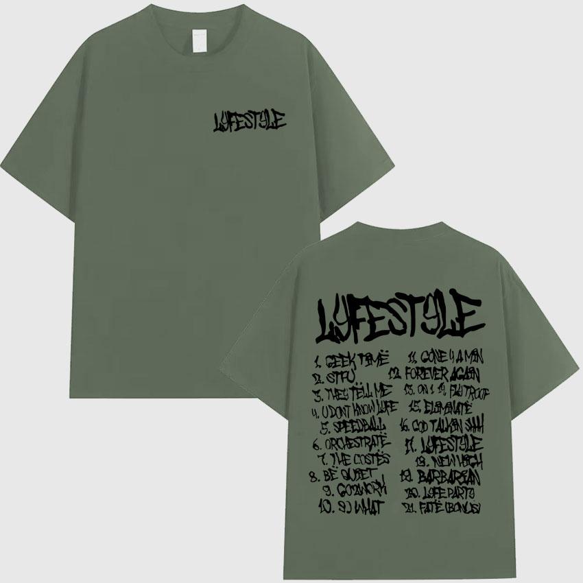 Rapper Yeat Lyfestyle Grafik T-Shirt Herren Damen Hip Hop Mode T-Shirts Baumwolle Kurze Ärmel Ästhetische Übergroße T-Shirts Oberteile