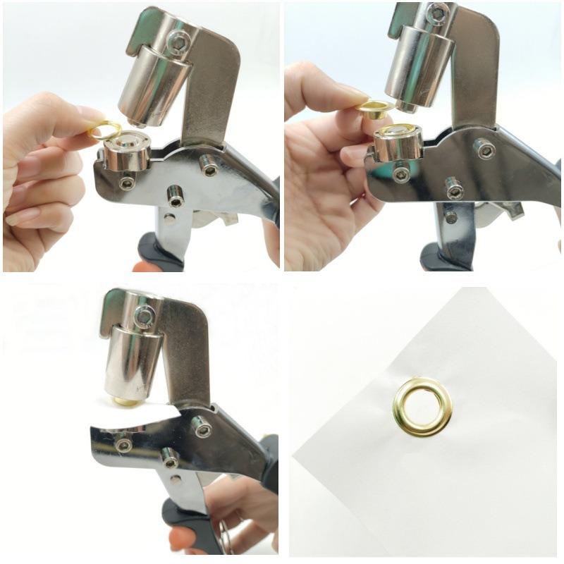 10mm Eyelet Hand Pressure Pliers Installation Tool Manual Set Tarpaulin Metal Eyelets Grommet Pliers