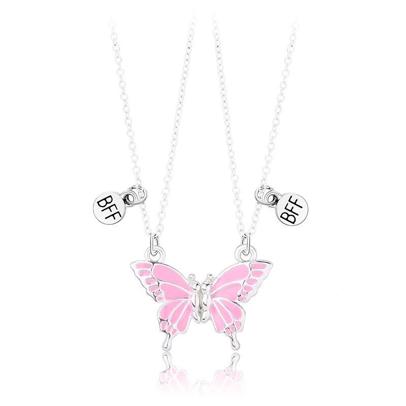 Magnetic Butterfly Necklace Set - BFF Best Friend Jewelry
