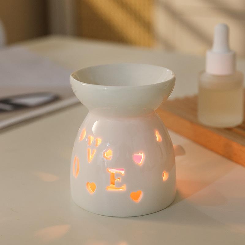 White Porcelain Essential Oil Burner Candle Aroma Diffuser - Ceramic Aroma Lamp 25 New Designs