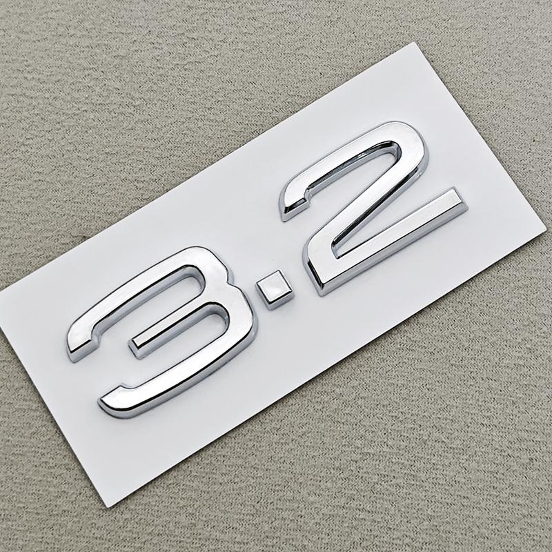 3D ABS Chrome Black Car Letters Rear Trunk Badge Sticker Logo 3.2 3.6 TDI Emblem Decals For Audi 3.2 3.6 TDI Auto Accessories