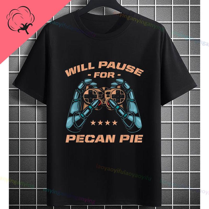 Unisex Funny Who Ate Half of The Chocolate Pecan Pie Graphic TShirt Round Neck 100 Cotton Shortsleeve Casual Outdoor Tshirt