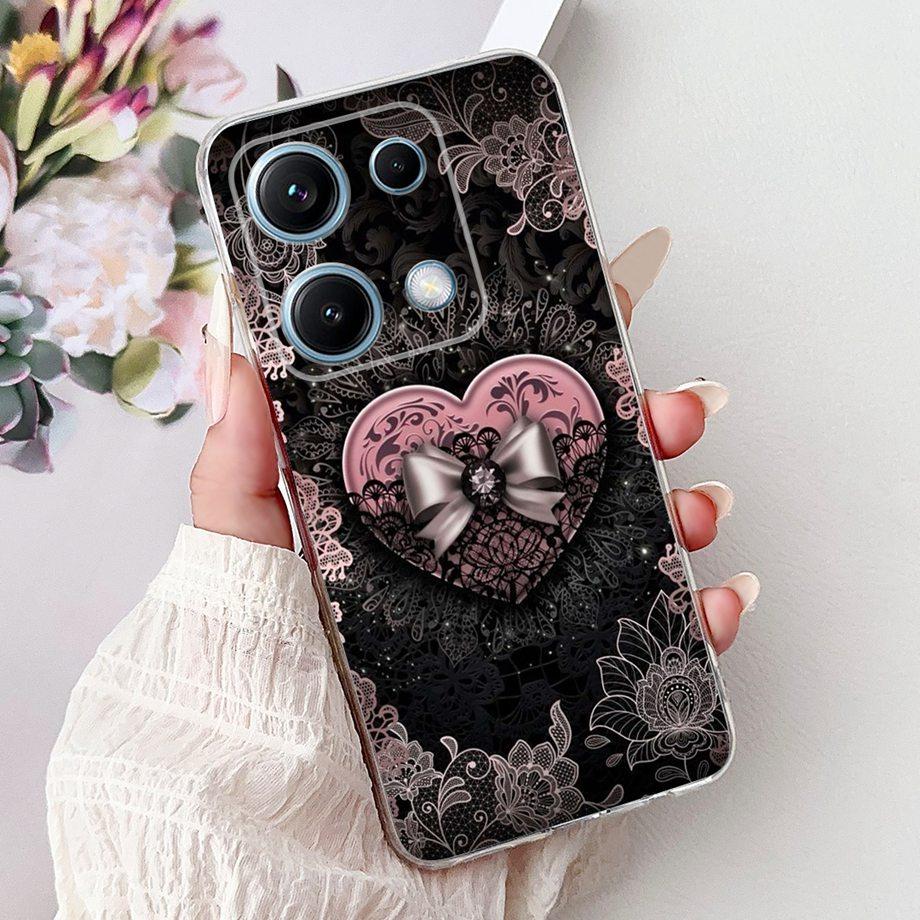 Soft Clear Silicone Back Cover For Xiaomi Redmi Note 14s 14 Pro 4G Phone Case Marble Gothic Couple Capa For Redmi Note 14 Europe