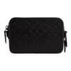 Coach Charter 19 Embossed Monogram Double Zipper Solid Color Leather Crossbody Bag Small Men bags Black CP268-BLK