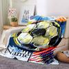 Custom Name Soccer Theme Printed Blanket - Perfect for Couch, Bed, Travel & Outdoor Use | Machine Washable, Cozy & Durable.