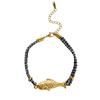 Handmade Woven Lucky Fish Bracelet Lucky Fish Bracelet 18K Gold Plated Fish Charm Woven Chain Bracelet