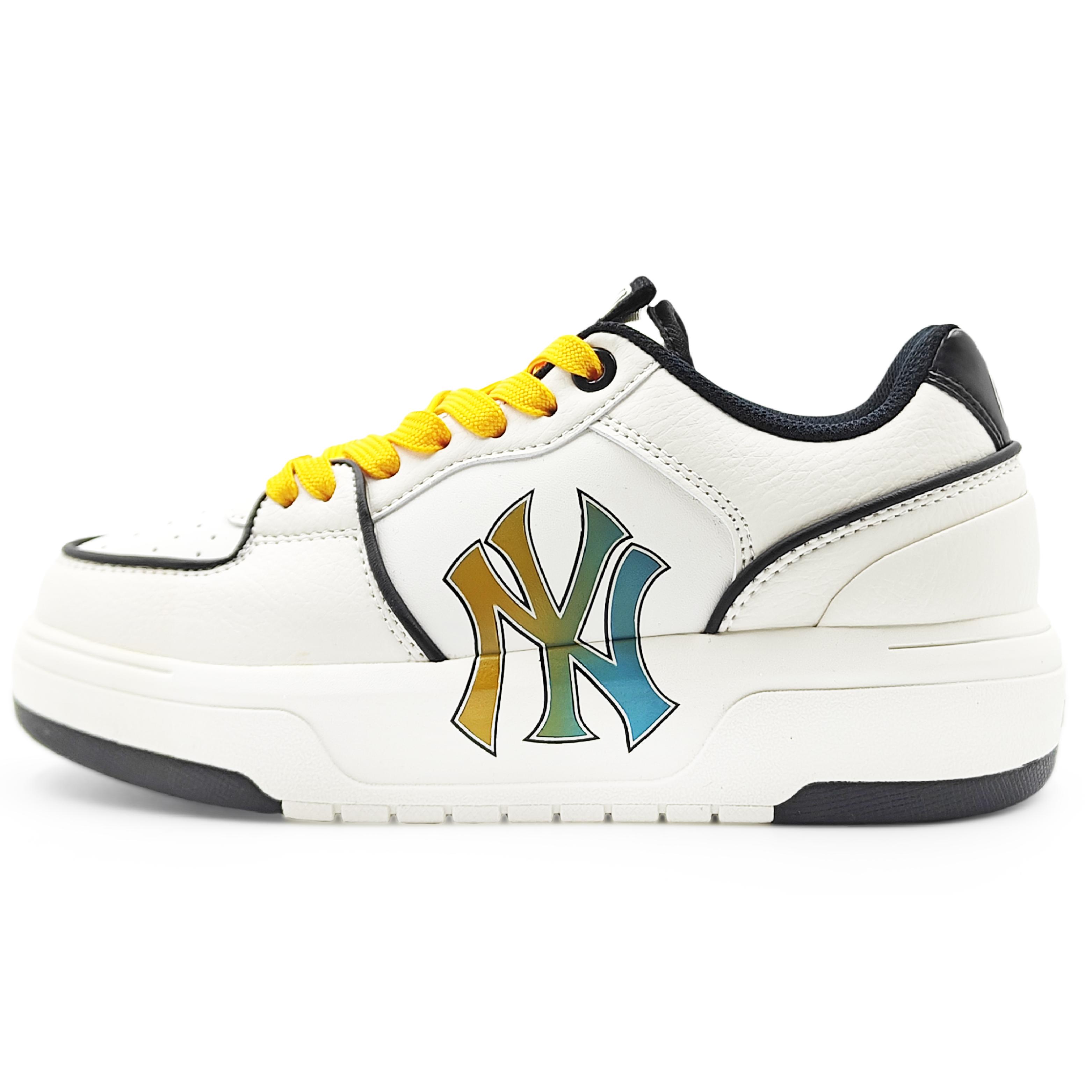 

MLB Chunky Liner Abrasion Resistant Low top Skateboard Shoes Unisex White Yellow 3ASXCA12N-50WHS(Team1284-) 38.5