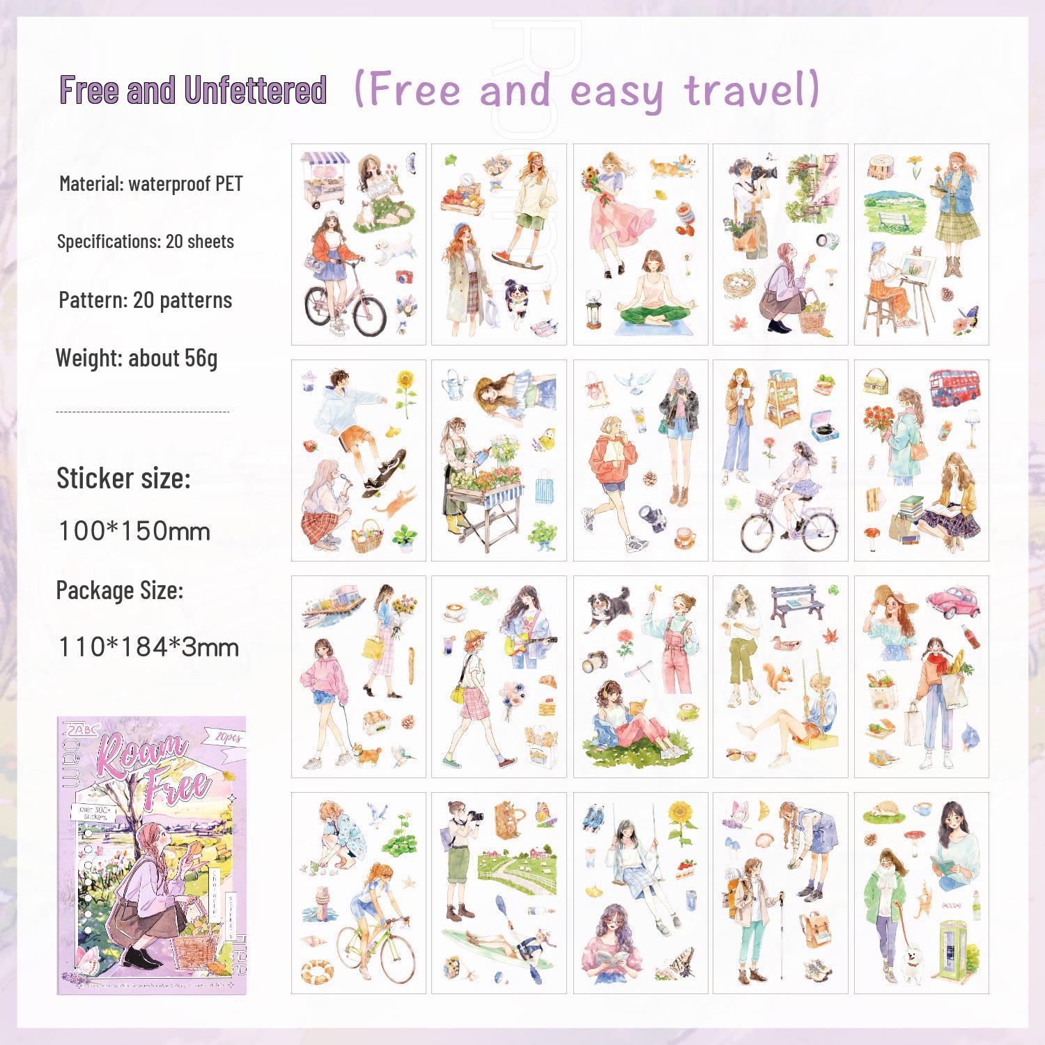 Cartoon Diary Stickers Book 2.0: Children s DIY Craft Material