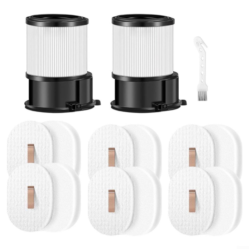 16-Piece Replacement Filter Roller Brush Set For Shark IP1251 And IP3251 Cordless PowerDetect Vacuum Cleaners