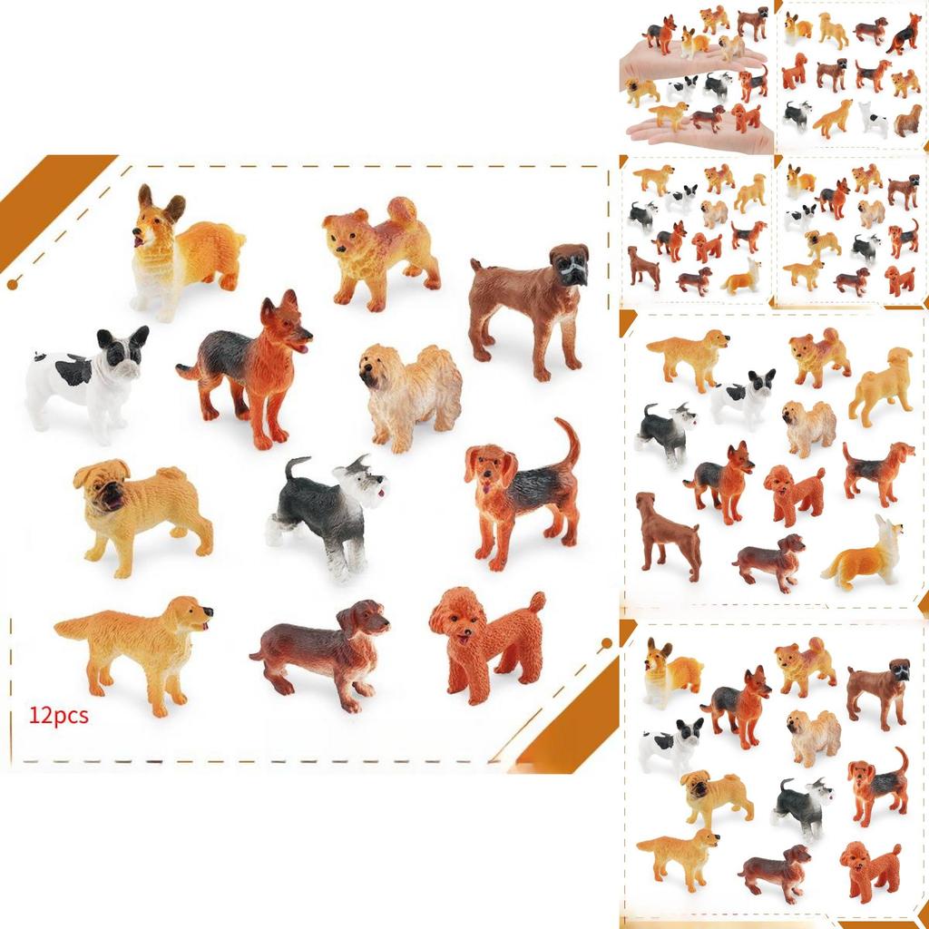 Teddy Plush Dog Miniature Model Pvc Collectible For Pet Enthusiasts