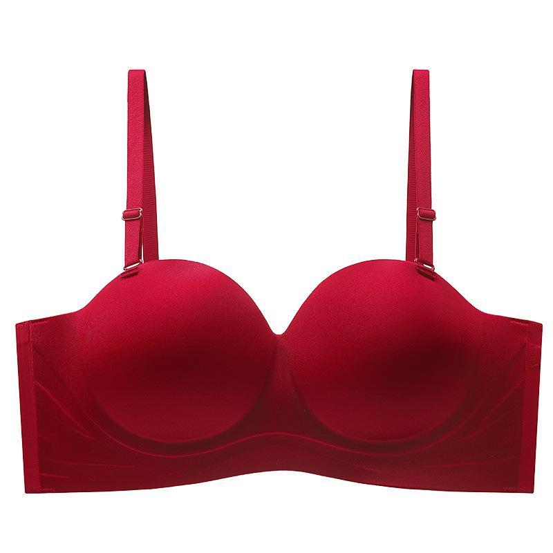Customized bra set side collection breast wedding bride bra cover AB pass cup anti-sagging
