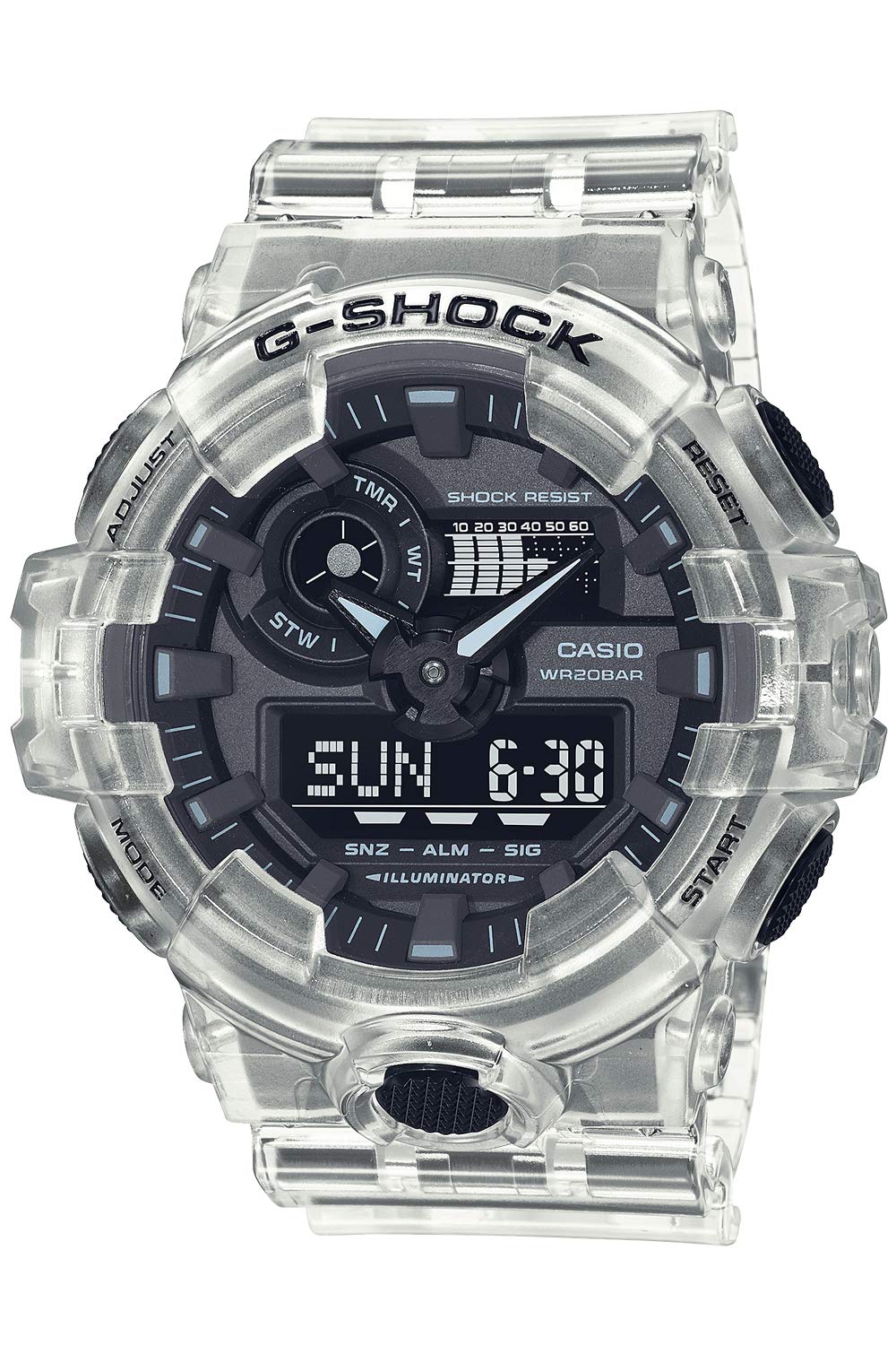 Casio Серия Skeleton Прозрачные часы G-Shock GA-700SKE-7AJF Мужские чёрный