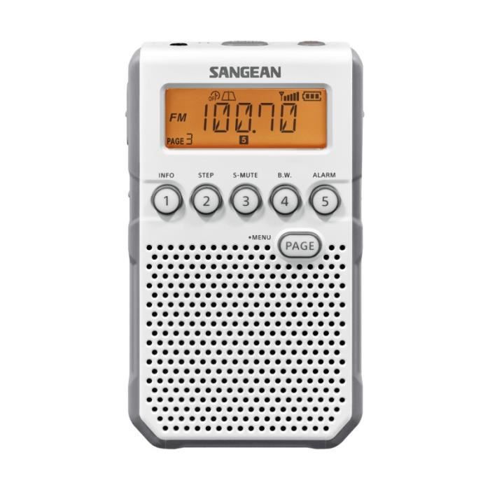 Radio portable - SANGEAN - POCKET 800 - AM/FM - 40 présélections - Haut-parleur de qualité