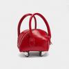 Retro Solid Color Wheeled Crossbody Bag for Women Irregular-Shaped Y2K Style Unique Niche Design Fashionable Cool Girl's Handbag