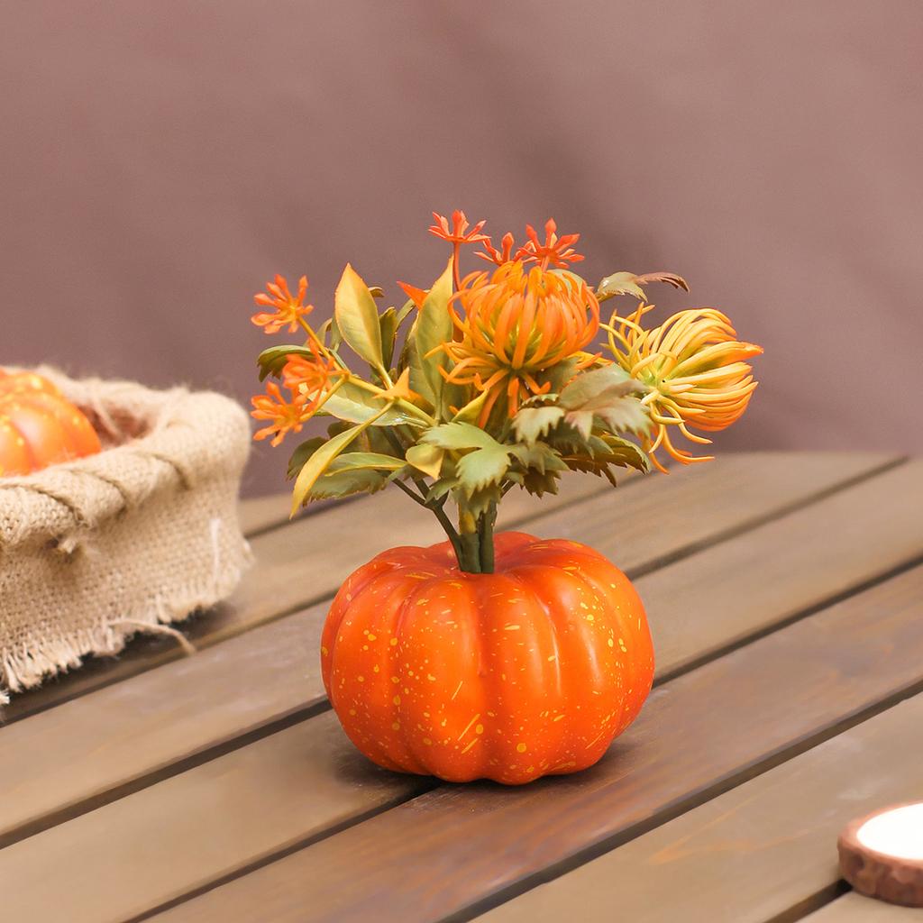 Simulation Pumpkin Decoration Thanksgiving Decor Pumpkin Halloween Artificial Pumpkin Tabletop Ornaments Autumn Harvest Decor