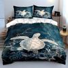 Sea turtle with waves. Bedding sets Duvet cover sets Duvet covers Pillowcases(1 * Duvet Cover 2 * Pillowcases without duvet insert)