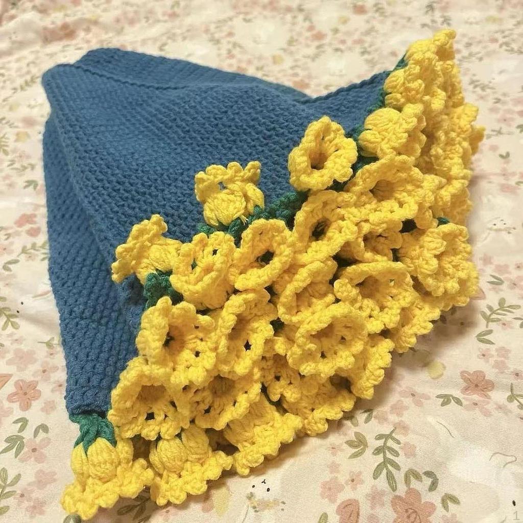 Bouquet Blanket Crochet Kit Craft Knitting DIY Starter for Birthday