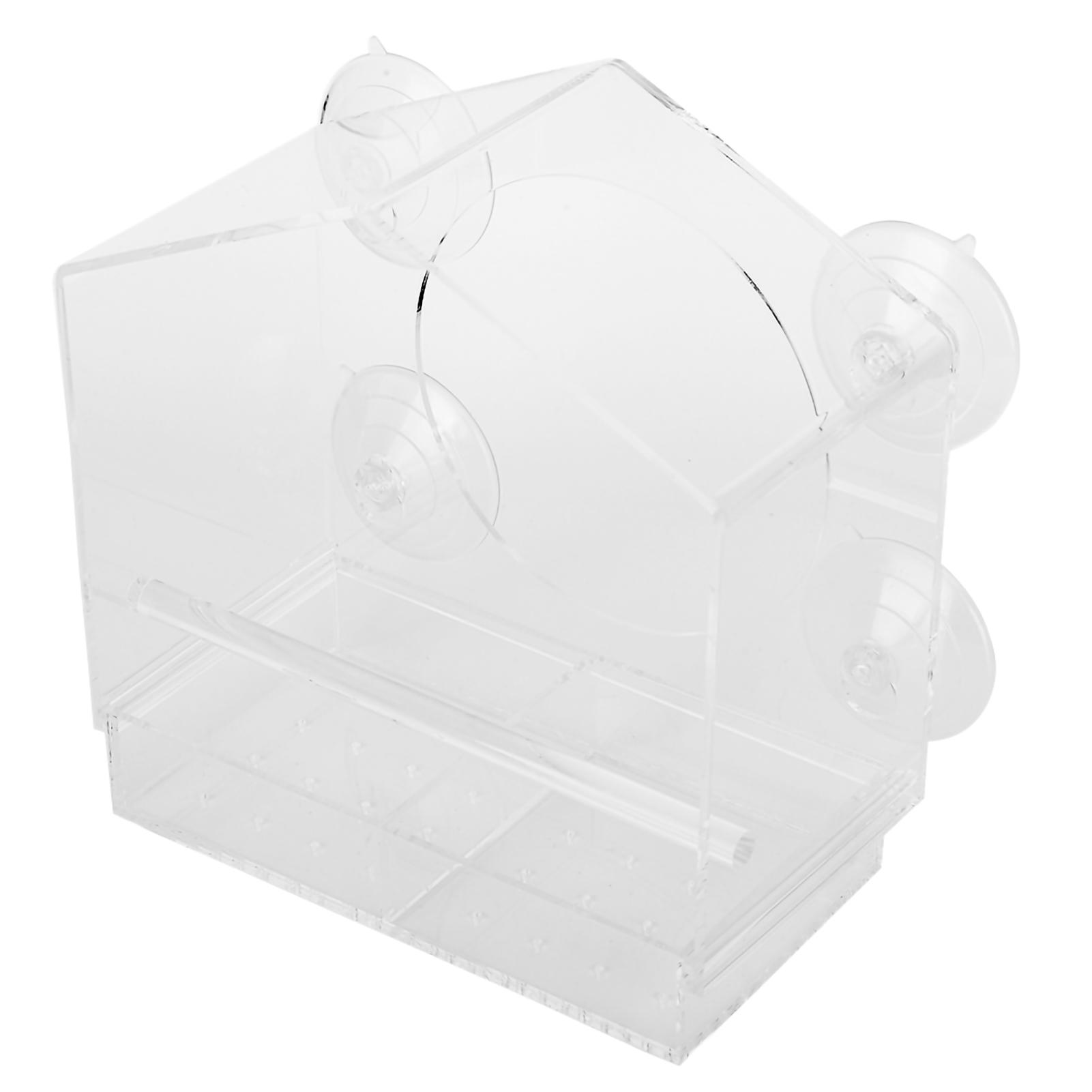 

Прозрачная акриловая уличная кормушка для птиц, устройство подачи, отдельный контейнер для еды