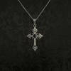 Collana Ciondolo Croce Gotica da Vampiro con Design Geometrico in Lega di Zinco per Uomo Donna