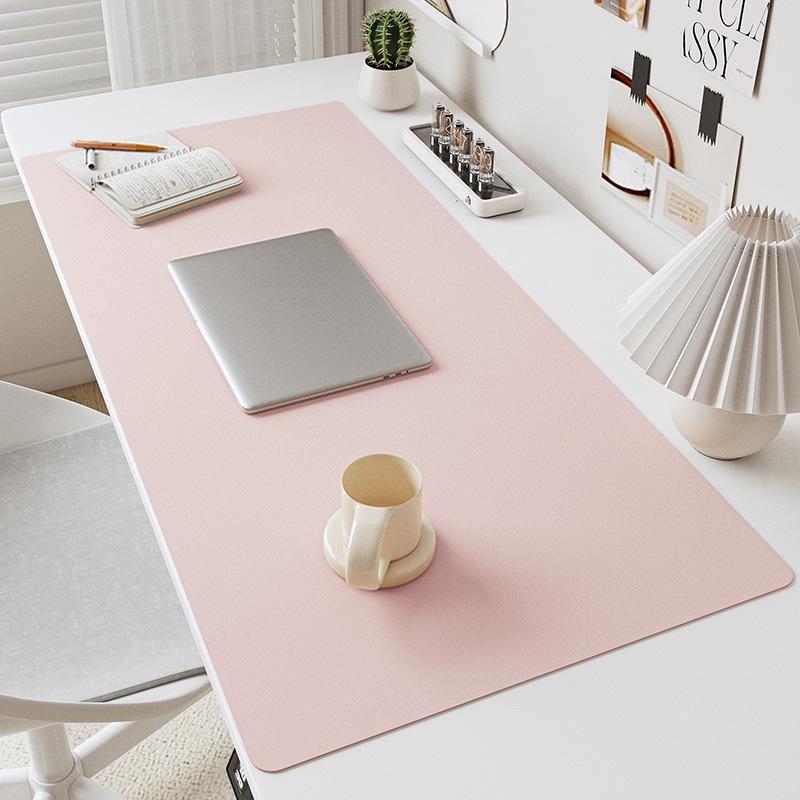 Pu Leather Mouse Pads Desk Mat Solid Color Waterproof Non Slip For Office Gaming Computer Keyboard Pad