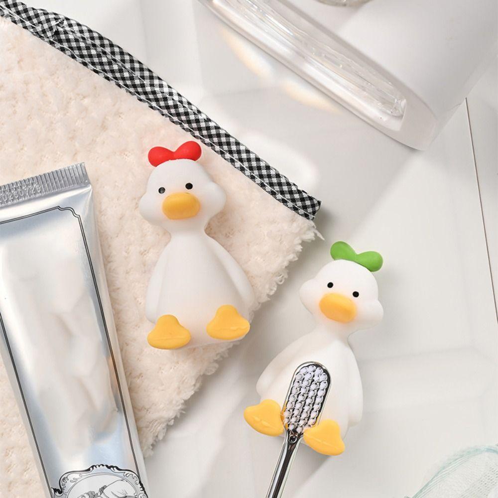 Cute Duck Toothbrush Holder 3D Storage Rack Creativity Toothbrush Rack