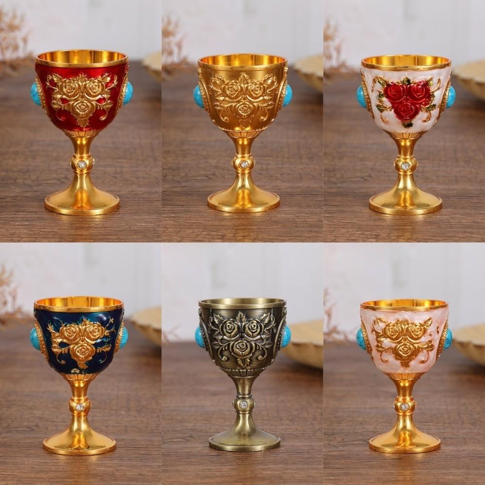 Zinc Zinc Zinc Alloy Synthetic Turquoise Wine Cup Rhinestone Vodka Champagne Liqueur Cup  Wedding