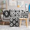 Home Decor Black And White Geometric Pattern Throw Pillow Pattern Cushion Cover Suitable For Sofa Bedroom Car Pillow Cover