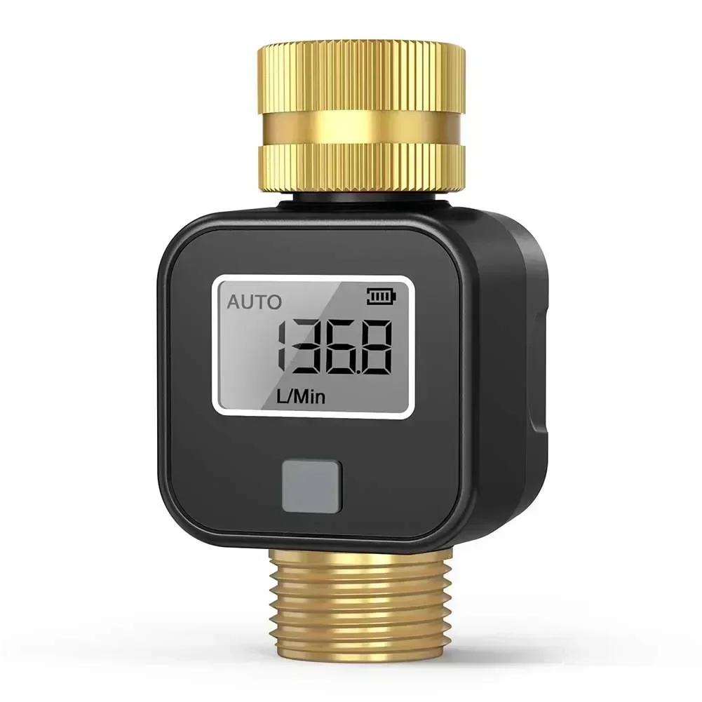 LCD Display Timer Brass Water Inlet Valve ABS Anti-UV Material Battery Life 6 Months Built-in Water Flow Recorder