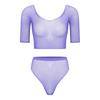 Sexy Women Lingerie Fishnet Top Briefs Set See Through Bikini Cover Couples Role Play Costume Tempting Outfit
