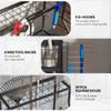 Garden Tool Storage Rack, 3-Tier Garden Tool Rack with 11 Hooks for Long-Handled, Broom, Shovel, Rake, Holds 20 Tools