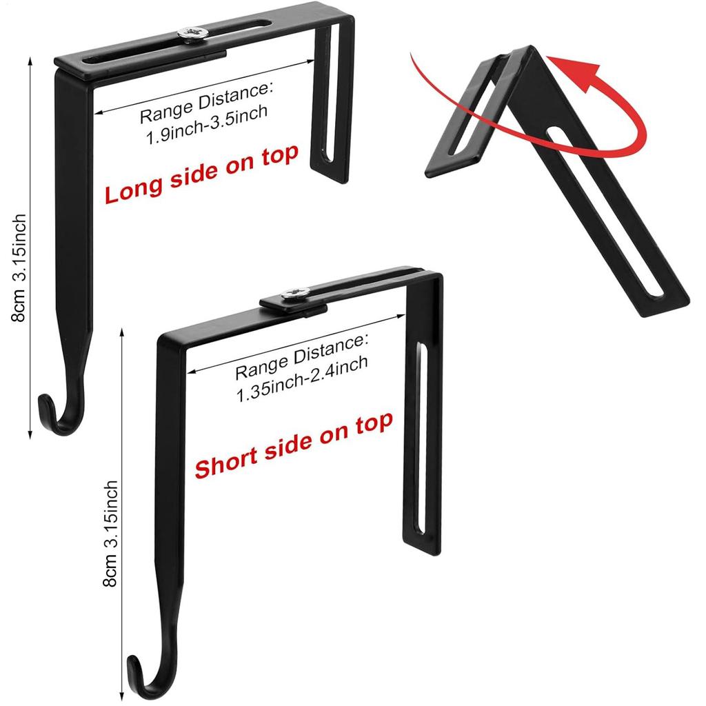 Adjustable Cubicle Hangers Stainless Steel Home Supplies Partition Hanger Universal Cubicle Hooks Accessories Utility Gadgets