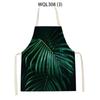Tropical Plant Aprons for Women Men Sleeveless Kitchen Apron Letters Animal Pattern Pinafore Home Cooking Baking Cleaning Tools