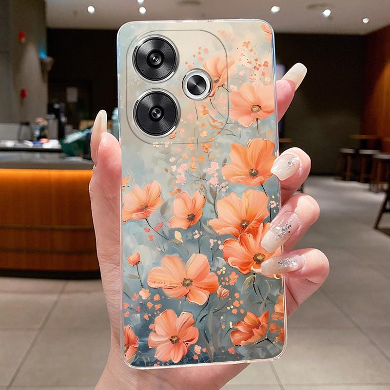 For Xiaomi Poco F6 5G Case Clear Luxury Fashion Butterfly Flower Soft Silicone TPU Casing For Redmi Turbo 3 PocoF6 5G Phone Case