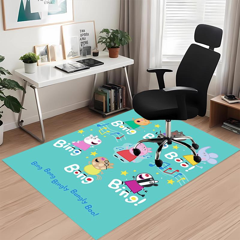 Peppa Pig Printed Carpet, for Office Chair Living Room Bedroom Kitchen Room Decor Gifts.