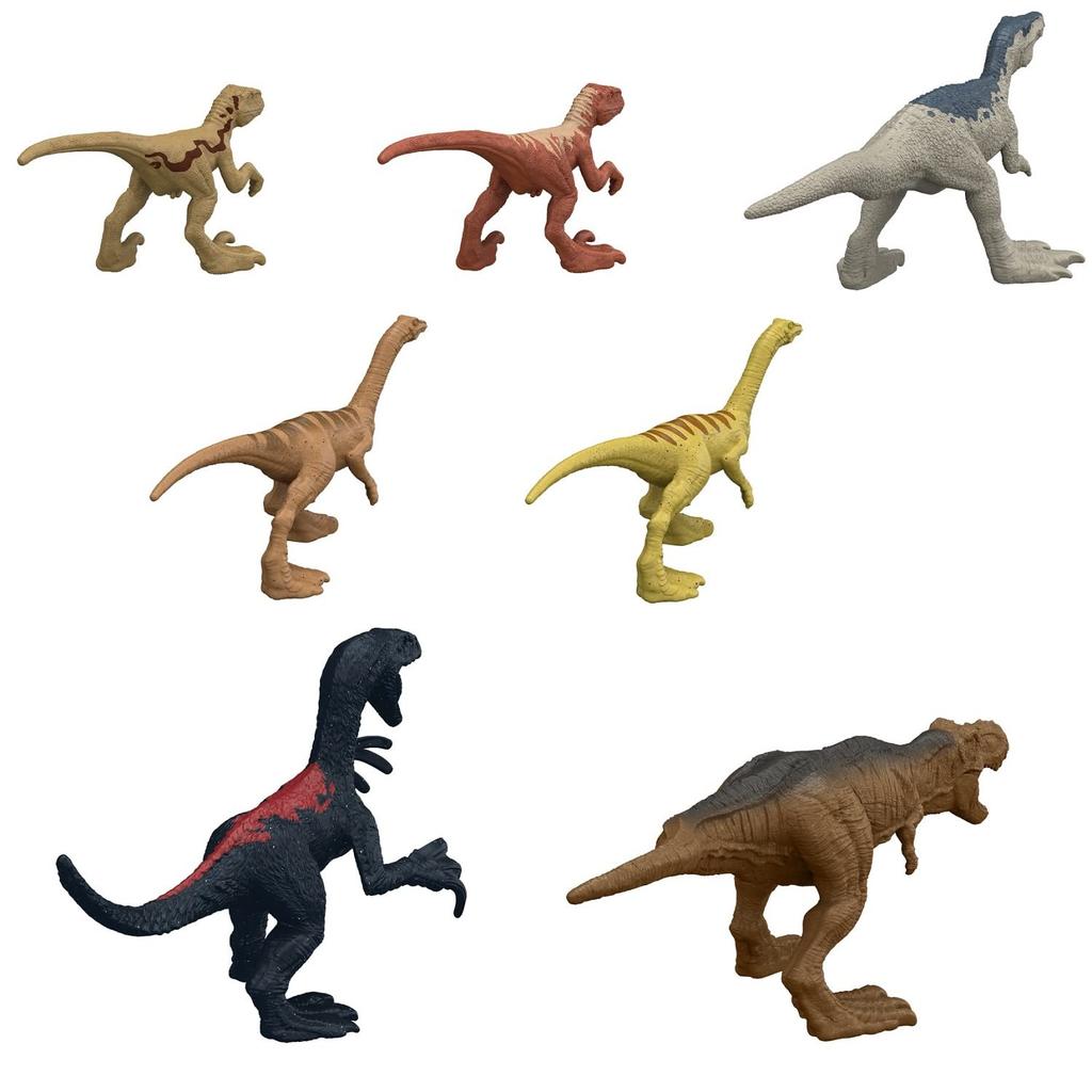 Mattel Jurassic World New Dominators Minifigure Set with Storage Case 4 and HJB15 [Dinosaur Toy] [Ages Up]