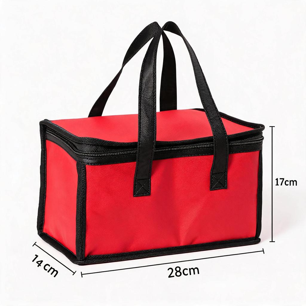 Thermal Insulated Food Delivery Bag Tear Resistant Aluminum Foil Lining Reusable Zipper for Commercial Food Delivery Service