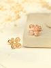 Minimalpiercing 14K Four-Leaf Petal Flower Piercing Earrings