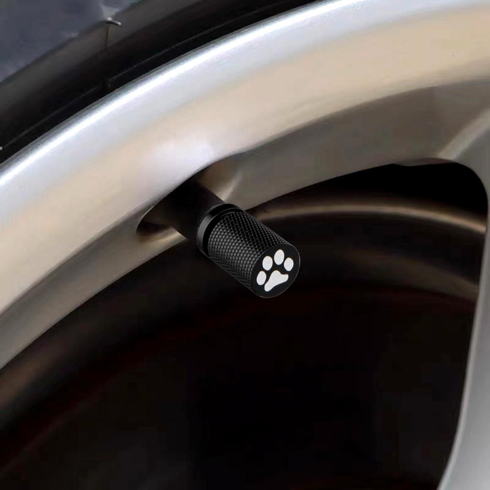 4Pcs Tire Valve Stem Cap Cover - Tire Air Cap Metal with O Rubber Ring Universal for Car Truck Motorcycle Bike Black Valve Stems 1