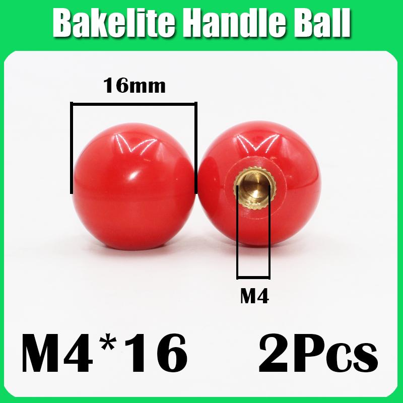 M4 M5 M6 M8 M12 Black/Red Round Ball Resin Ball Knobs Bakelite Lever Knob Grip Handles Of Furniture Or Machine Tool Copper Core