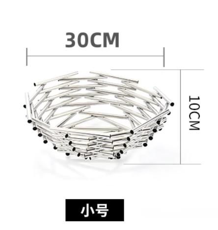 

Kitchen Stainless Steel Fruit Basket Fruit Plate Washing Basket Colander Storage Baskets Snack Bowl Candy Dish Tableware