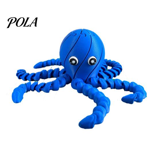 Octopus Sensory Toy 3D Printed Toy, Articulated Figurine with Movable Joints, Fidget Stress Relief Sea Animal for Kids Adults