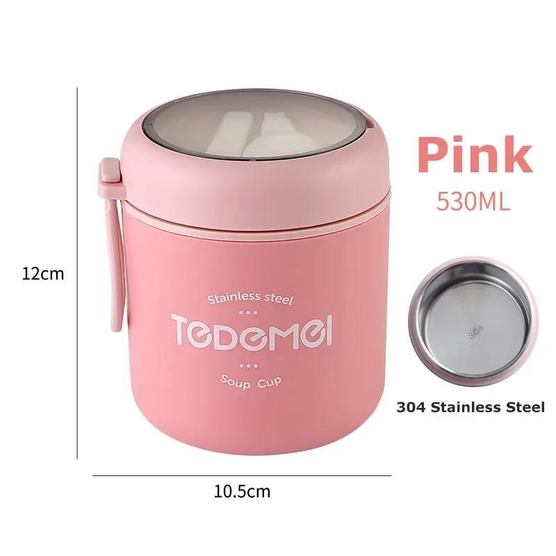 Stainless Steel Vaccum Cup Soup Lunch Box Storage Warmer Multi-Layer Food Container Office Food Thermal Jar Thermos Bento